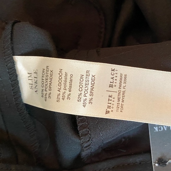 White House Black Market Black Slim Ankle Pant 4 - Picture 3 of 4